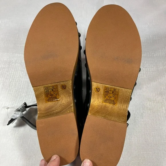 NWT Kelsi Dagger Brooklyn Warehouse Slingback Leather Clogs, Black, Size 10 - Picture 8 of 11